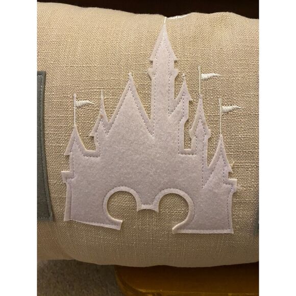 Disney Parks Homestead Cinderella Castle "Home" Throw Pillow NEW - Picture 2 of 5
